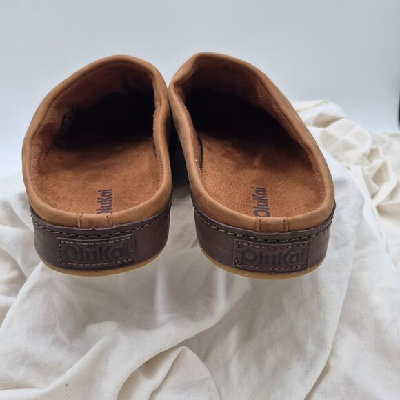 OluKai Kuʻu brown suede slip-on shoes Leather Mules Men’s size 11 main image 8